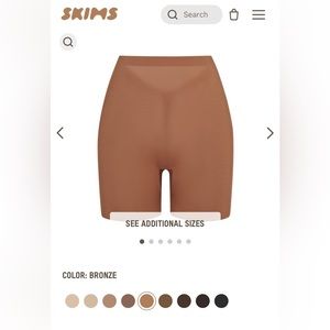SKIMS BRONZE SHEER SCULPT LOW BACK SHORT medium